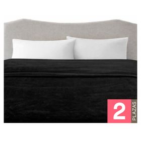 Frazada Flannel negro 2 plazas