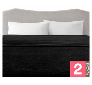 Frazada Flannel negro 2 plazas