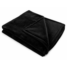 Frazada Flannel negro 2 plazas