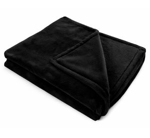 Frazada Flannel negro 2 plazas
