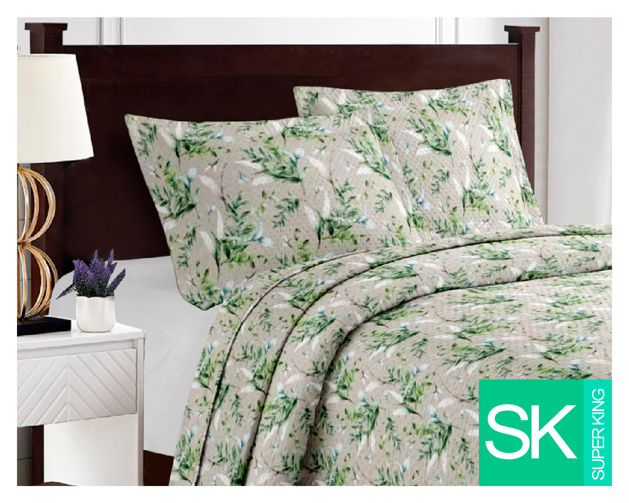 Illusions Quilt Breda verde Súper King