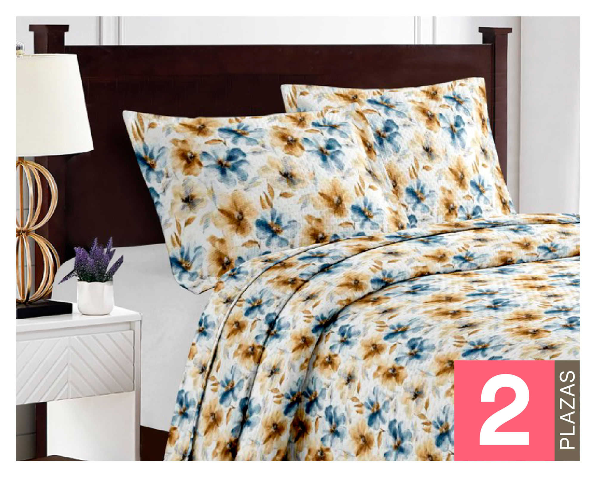 Illusions Quilt Breda celeste 2 plazas