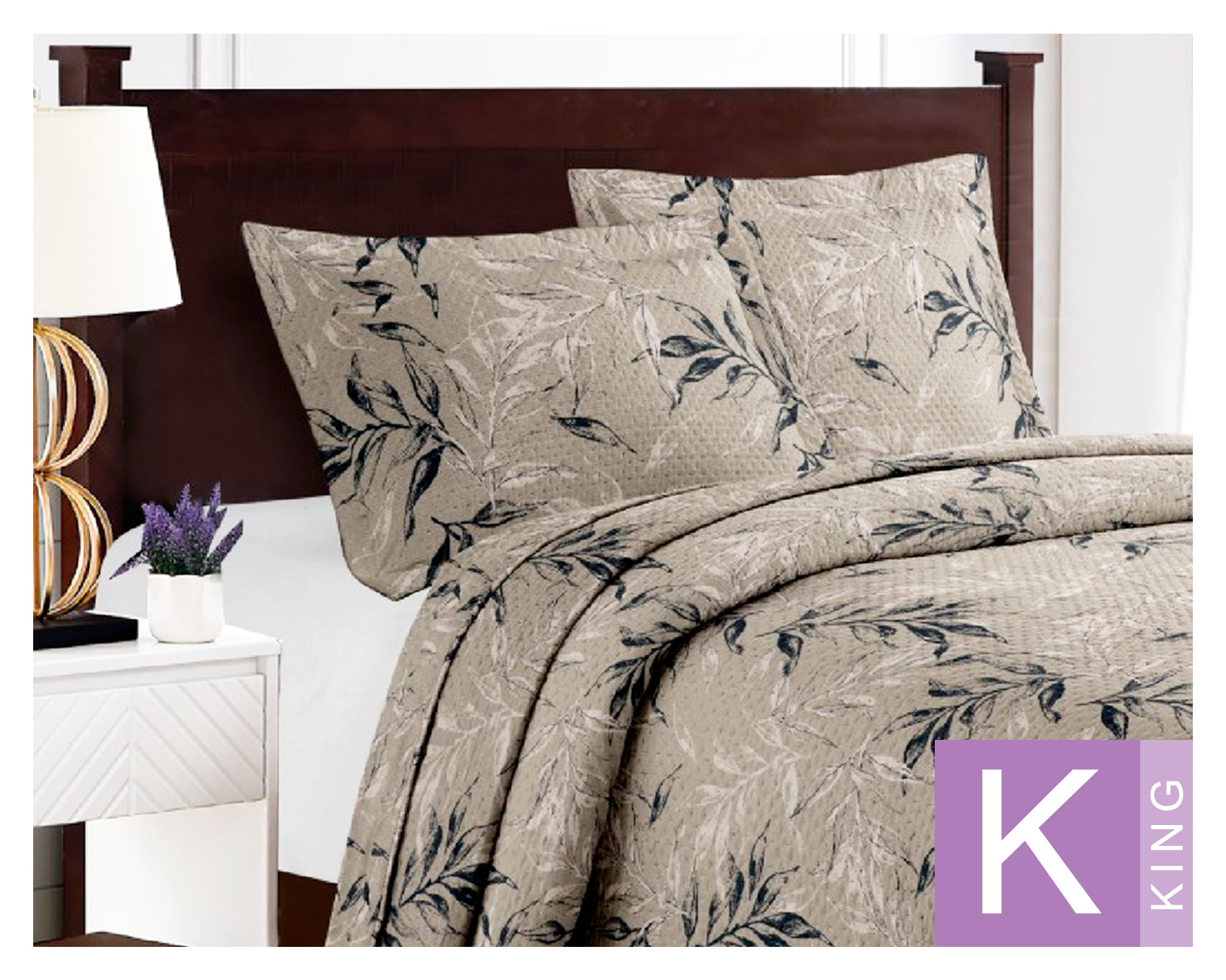 Illusions Quilt Breda beige King