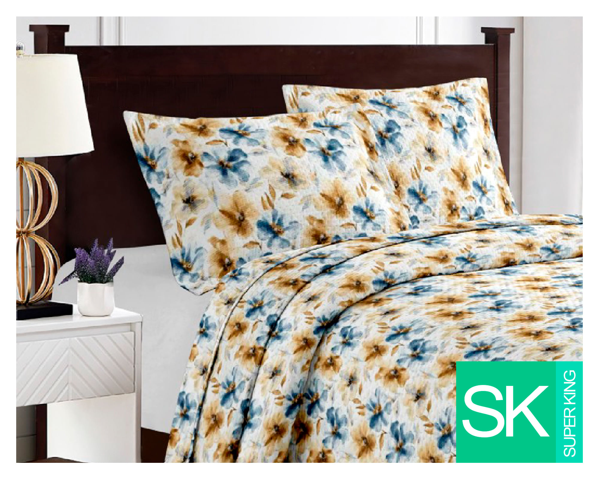 Illusions Quilt Breda celeste Súper King