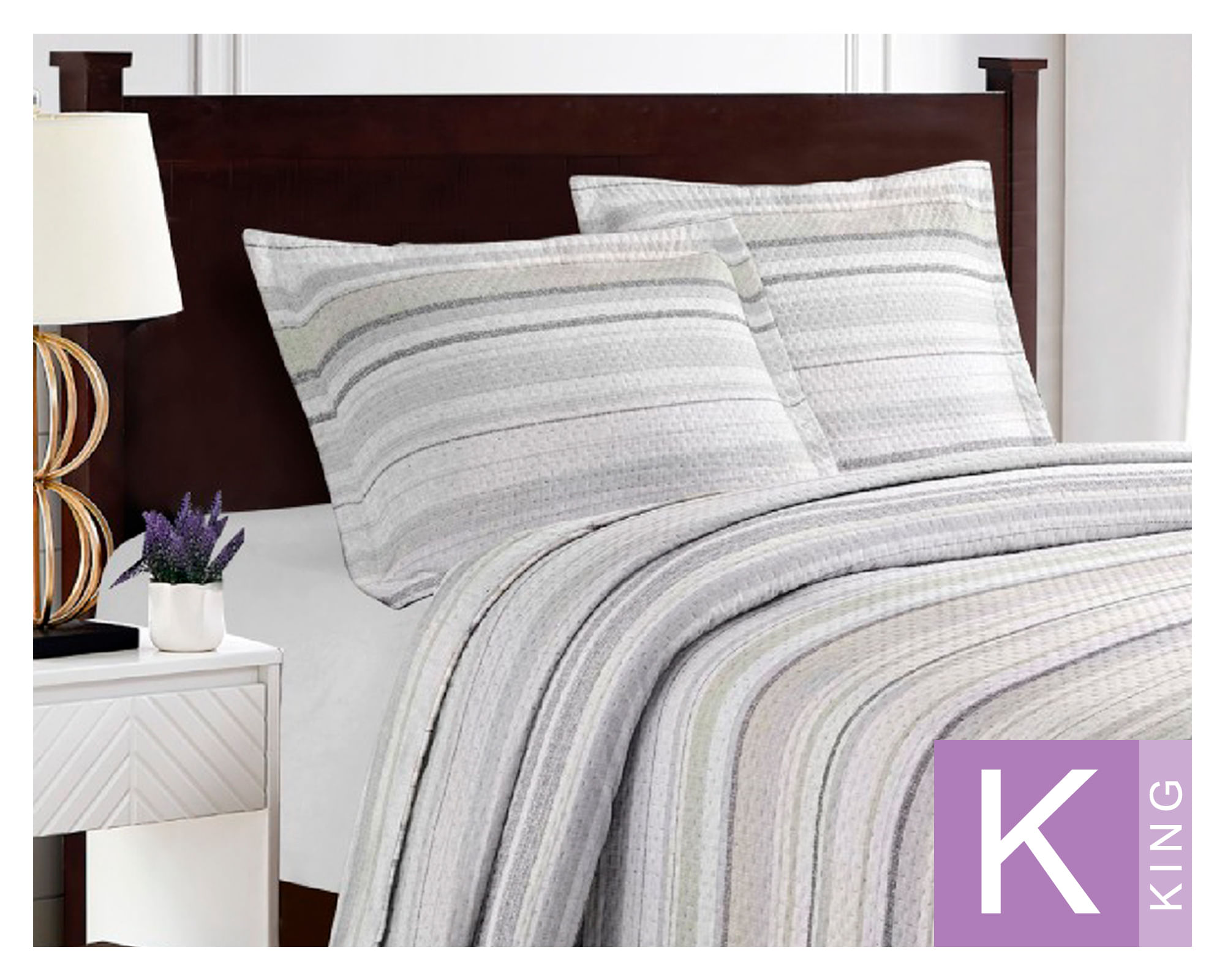 Illusions Quilt Breda gris King