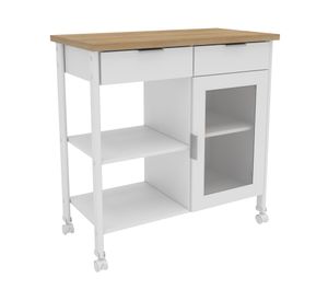 Isla cocina americana 85x86 cm Blanca