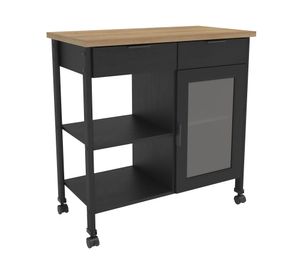 Isla cocina americana 85x86 cm Negra