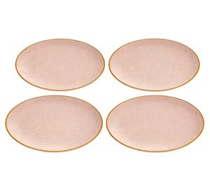 Plato Summer-Gingko palo rosa 4 piezas