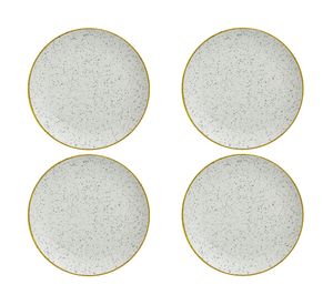 Plato Summer-Gingko gris claro 4 piezas