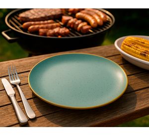 Plato Summer-Gingko menta 4 piezas