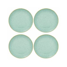 Plato Summer-Gingko menta 4 piezas