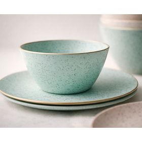 Plato Summer-Gingko menta 4 piezas