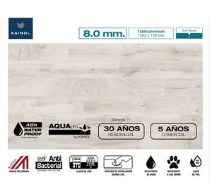 Piso flotante Aquapro Snow 8 mm 2.2 m2