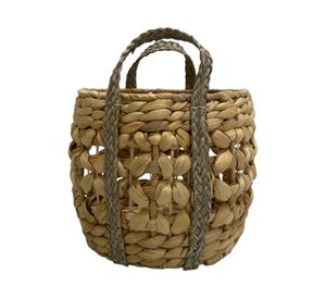 Canasto redondo asa S fibra natural&nbsp; 25x20 cm