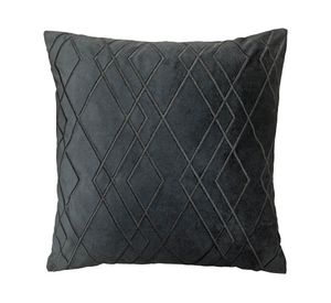 Cojín textura diamante negro 45x45 cm