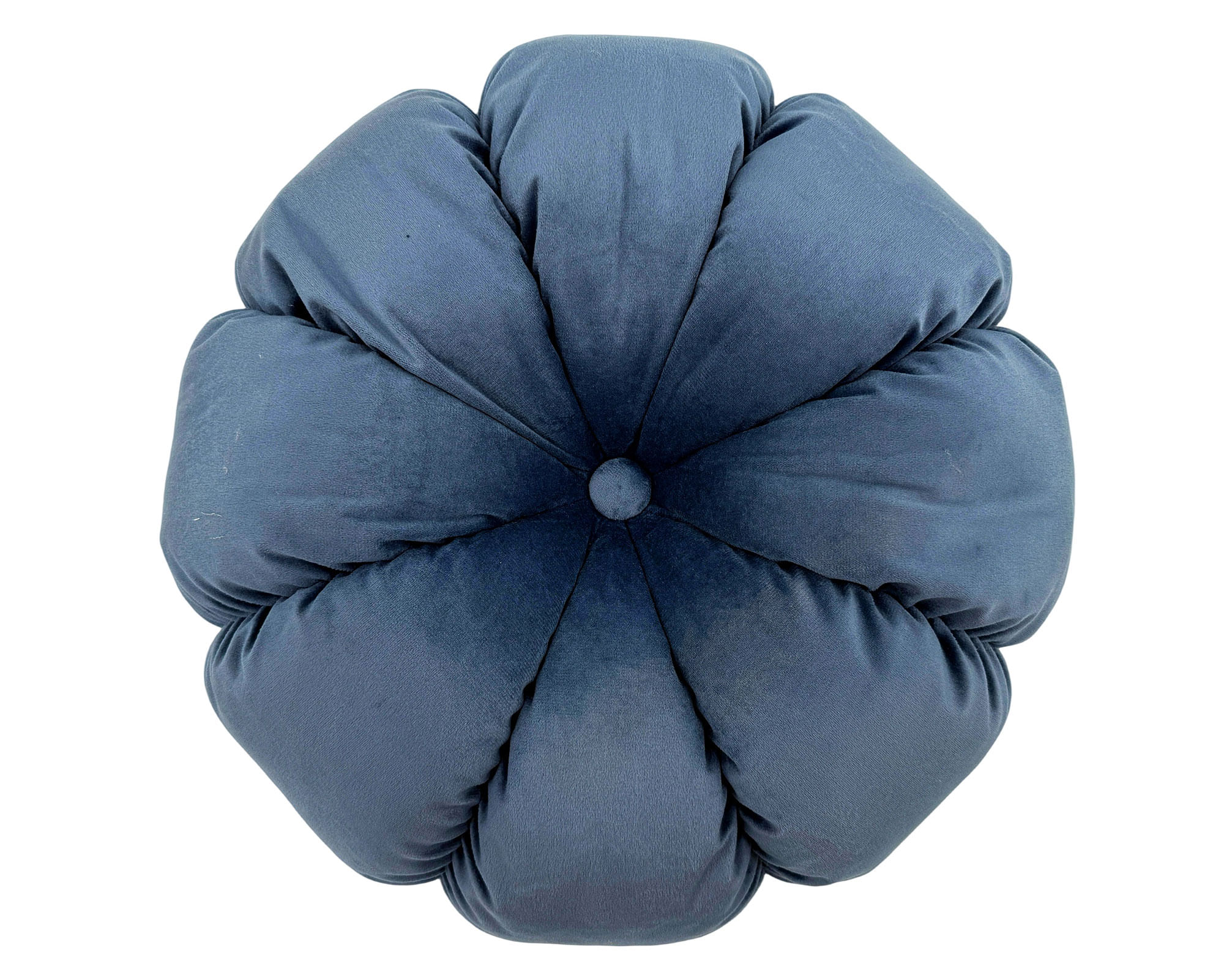 M+Design Cojín redondo azul 40 cm