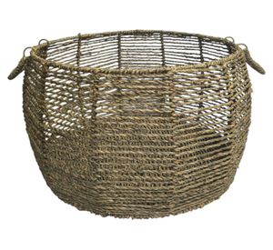 Canasto cuerda L fibra natural 48x26 cm