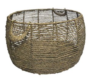 Canasto cuerda L fibra natural 48x26 cm