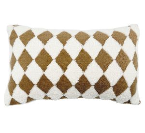 Cojín tufted rombos terracota 30x50 cm