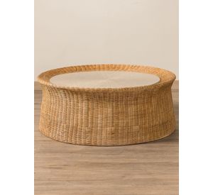 Mesa Rattan 100Cm Café Amoblé