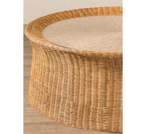 Mesa Rattan 100Cm Café Amoblé