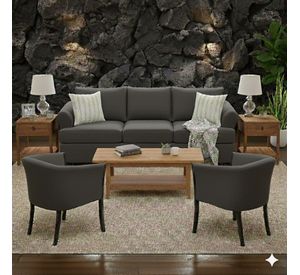 Juego de Living Pastora marengo  311 sofa resortes + 2 sitiales