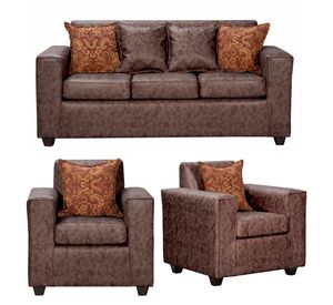 Juego de Living 3 1 1 Ezeiza Chocolate