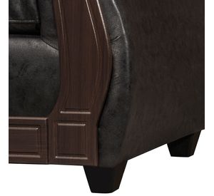 Juego de Living 3 2 Sofia PU Negro