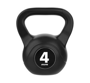 Kettlebell Mancuerna Pesa Rusa Cemento 4 Kg Negro