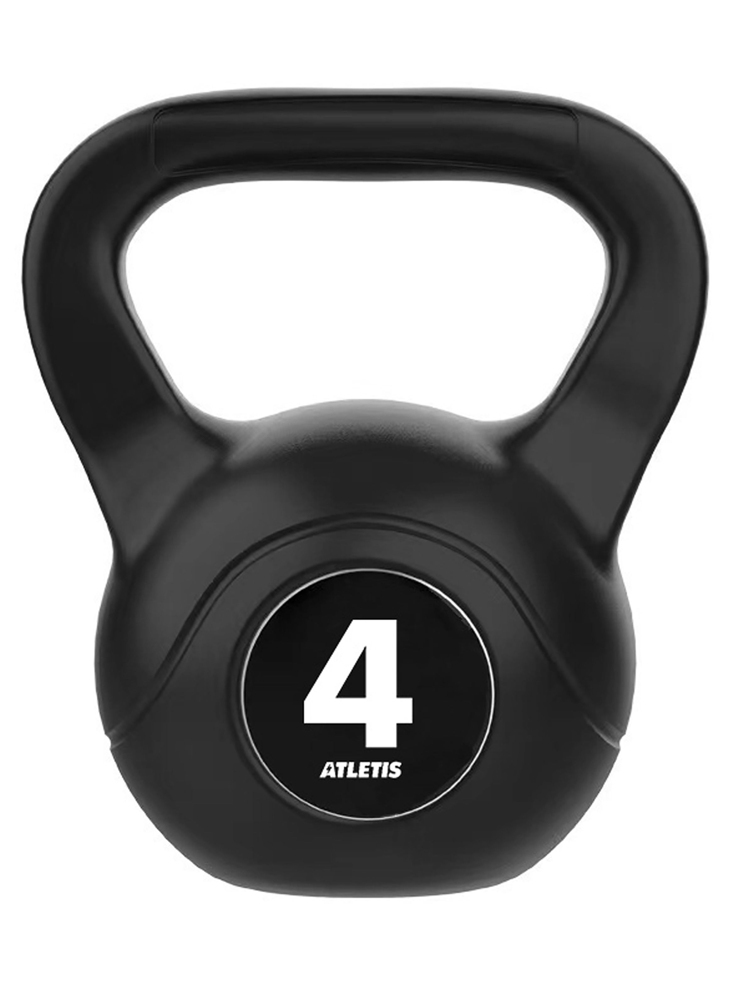 Kettlebell Mancuerna Pesa Rusa Cemento 4 Kg Negro