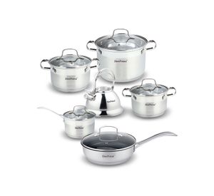 Batería 12 piezas acero inoxidable Múnich