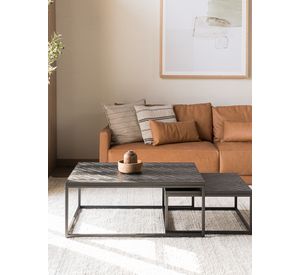 Mesa De Centro Nido San Francisco Rectagular Negra T