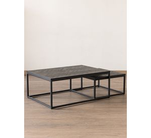 Mesa De Centro Nido San Francisco Rectagular Negra T