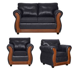 Juego de Living 2 1 1 Toronto Negro