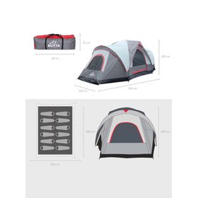 Carpa 12 Personas Camping Outdoor Gris