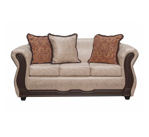 Juego de Living 3 2 Sofia PU Beige