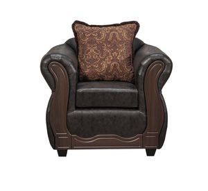 Juego de Living 3 1 1 Sofia PU Negro