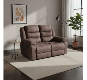 Living Reclinable Sofá 3 Cuerpos + Sofá 2 Cuerpos + Berger Café Norman SET2011LFBR