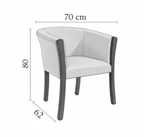 Living 311 Kabul gris sofa 3 cuerpos + 2 sitiales madera