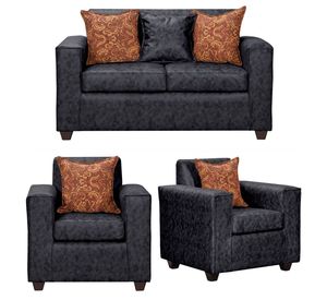 Juego de Living 2 1 1 Ezeiza Negro