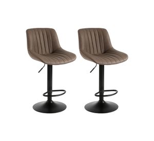 Pack de 2 Sillas de Bar New York Confort Novahus Marrón