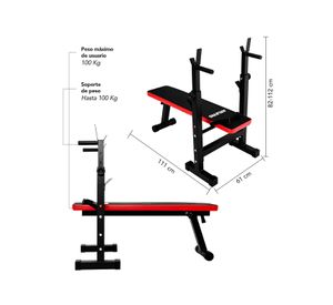 Press Banca Atletis F1000 - 100 Kg de Carga