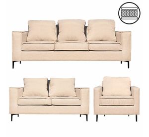 Living Urbano 3-2-1  Beige resorte pocket