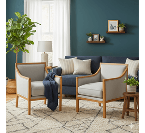 Juego de living 311 Baco Gris Claro  Resortes Pocket