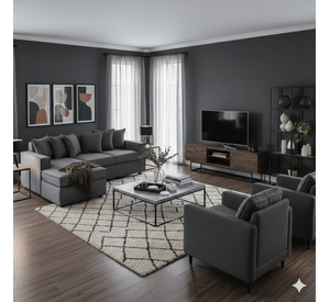 Living 311 lehmann marengo seccional resortes + 2 poltronas resortes