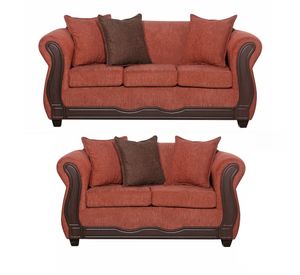 Juego de Living 3 2 Barcelona Terracota