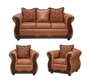 Juego de Living 3 1 1 Sofia PU Terracota