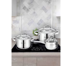 Batería 12 piezas acero inoxidable Hamburgo