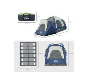Carpa 12 Personas Camping Outdoor Azul