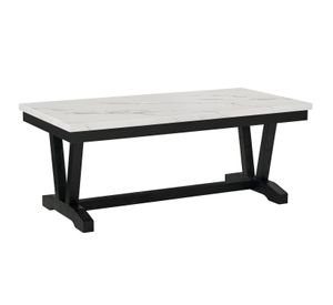 Mesa De Centro Moderna Mármol Rodeus Blanca T4931